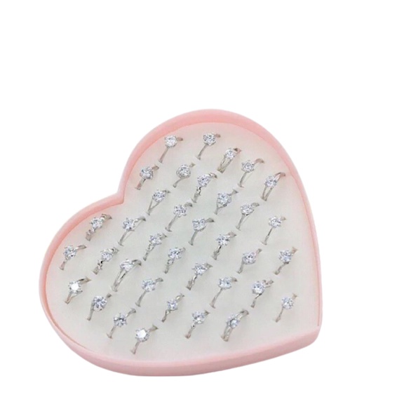 🔥XẢ KHO🔥 Hộp Nhẫn Gồm 36 Chiếc Trắng Sẵn Hàng