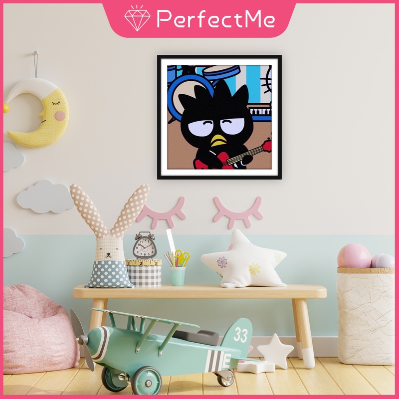 Bộ Tranh Đính Đá 5d Tự Làm 30x30cm Hình Mèo Hello Kitty