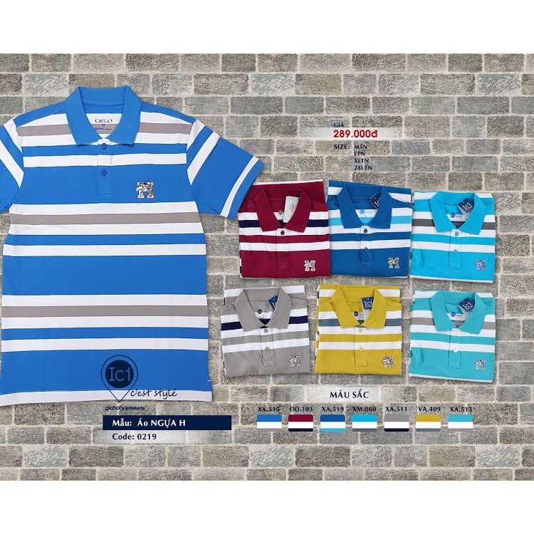 Áo thun nam Gia Hồi phối sọc M,L,XL,XXL