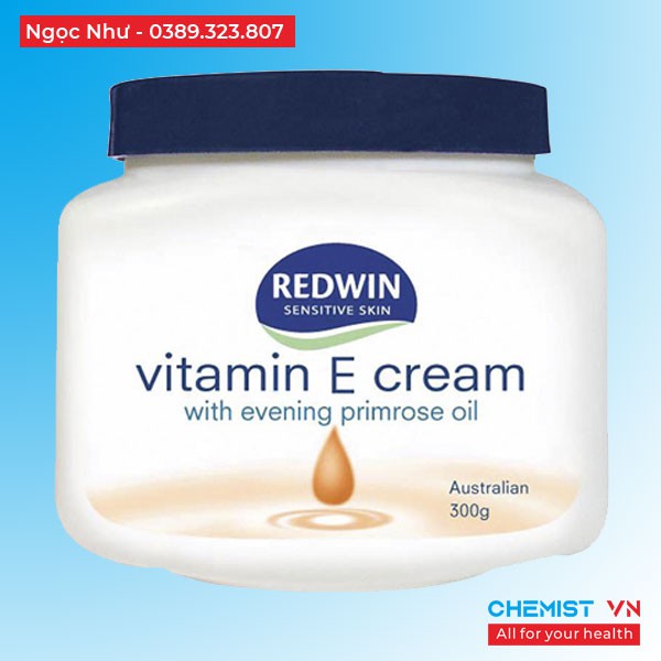 Kem Redwin Vitamin E 300gr Giúp Dưỡng ẩm, làm trắng da mặt và body