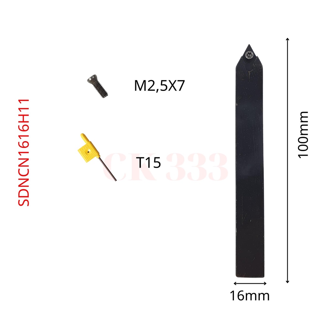 CÁN DAO TIỆN MÁY CNC MINI 10 12 16 SDNCN1010H07 SDNCN1212H07 SDNCN1616H07 TIỆN GÓC 62 ĐỘ LẮP MẢNH DC07