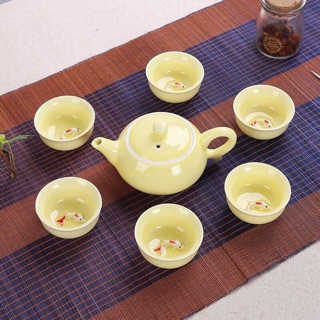 Bộ ấm trà 3D hình cá