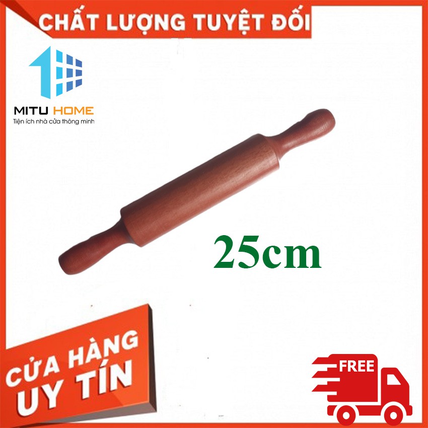 [ LĂN BỘT] Dụng cụ lăn bột gỗ làm bánh 25cm - MITUHOME - Dùng cho học sịnh mầm non làm bánh