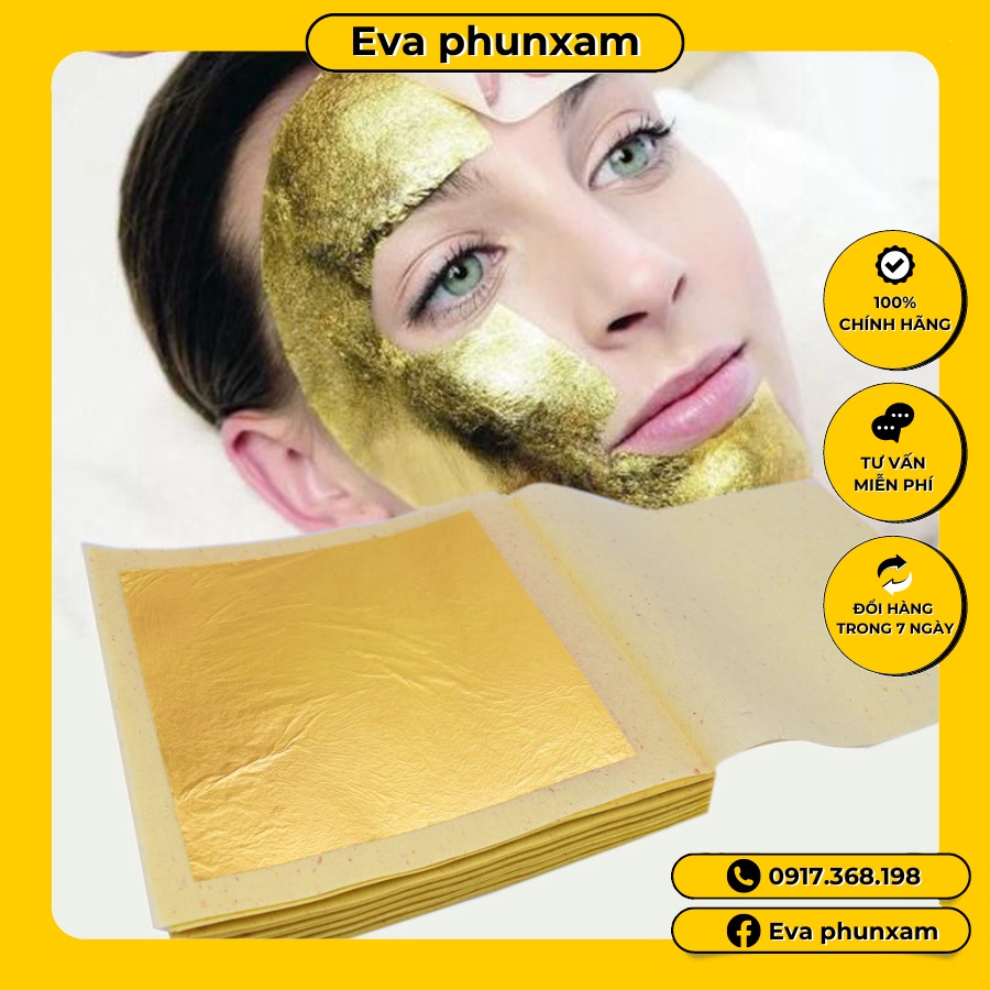 Combo 10 lá vàng kích thước 4×4 dùng trong spa thẫm mỹ viện