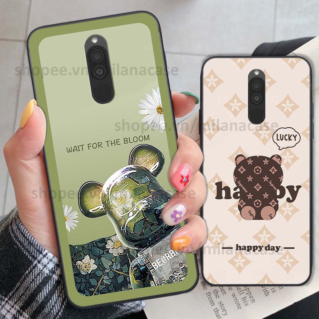 Ốp Xiaomi Redmi 8 gấu be@rBrick gấu Teddy Kaws siêu đẹp, phong cách, cá tính