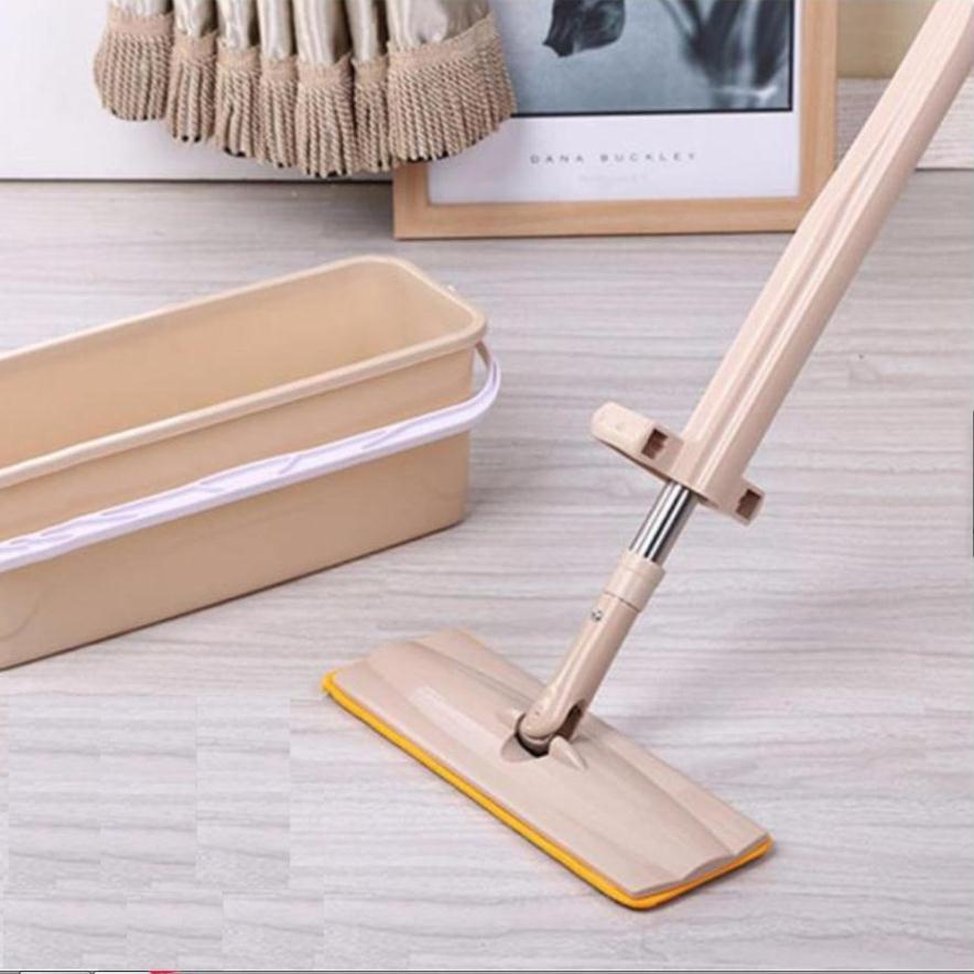 Cây lau nhà tự vắt phẳng thông minh Spin Mop xoay 360 độ - Tặng 1 bông lau -Rẻ nhất