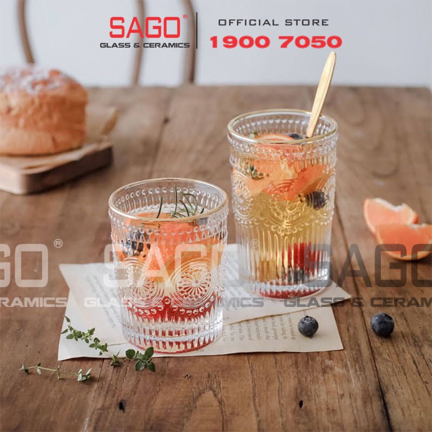 Ly Thuỷ Tinh Deli Vintage Rock Glass 300ml | Tùy Chọn Họa Tiết , Ly Rượu Cao Cấp