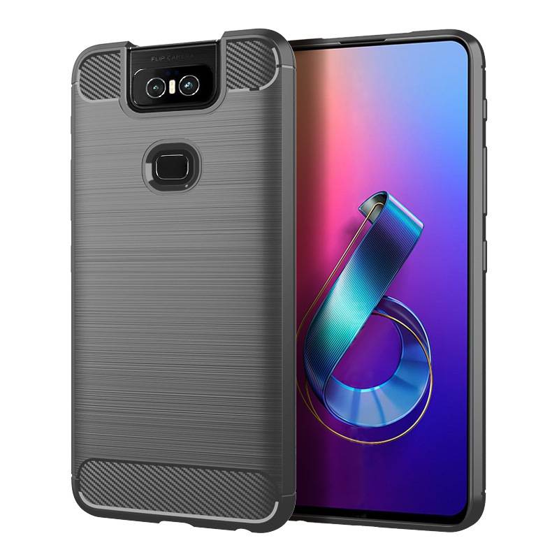 Ốp Lưng Sợi Carbon Chống Sốc Cho Asus Zenfone 6 / Zenfone Z6 / Zenfone Zs630Kl / Zenfone Max Pro / Zb633Kl / Zb631Kl / 4max / 4 Maxpro / 4maxplus / 3zm / Zooms