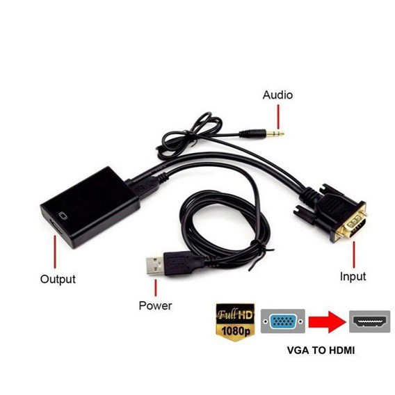 Cáp chuyển đổi VGA sang HDMI VS - hỗ trợ FullHD 1080P