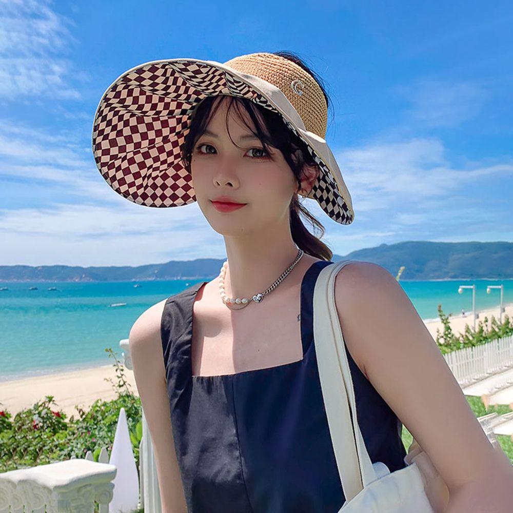 Nón Tai Bèo Vành Rộng Đan Móc Thời Trang Đi Biển Mùa Hè Cho Nữ