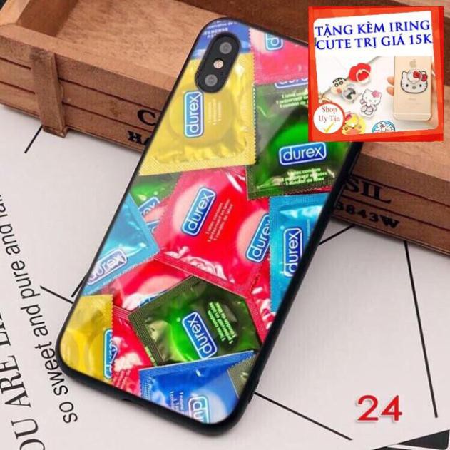 <SALE> Ốp Lưng Durex kính cho các dòng máy Iphone 6-6 plus - 7 plus - X- Xsmax