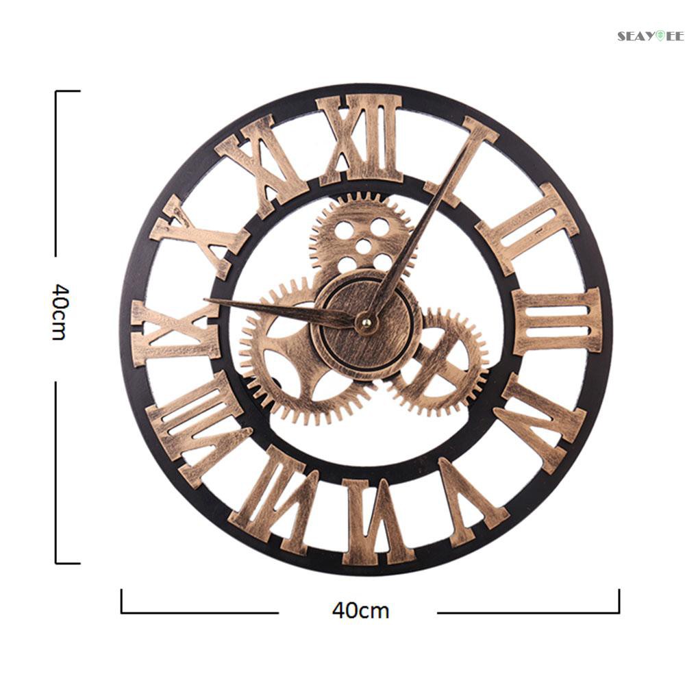 Đồng Hồ Treo Tường Hình Bánh Răng 3d Cổ Điển