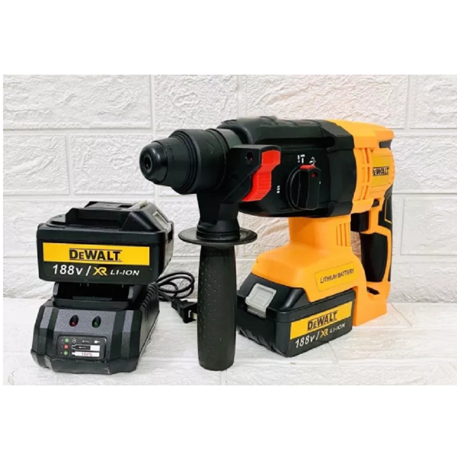 Thân máy Khoan đục Bê tông dùng pin Dewalt 188V 3 chức năng - Động cơ từ - Máy Khoan Có Búa