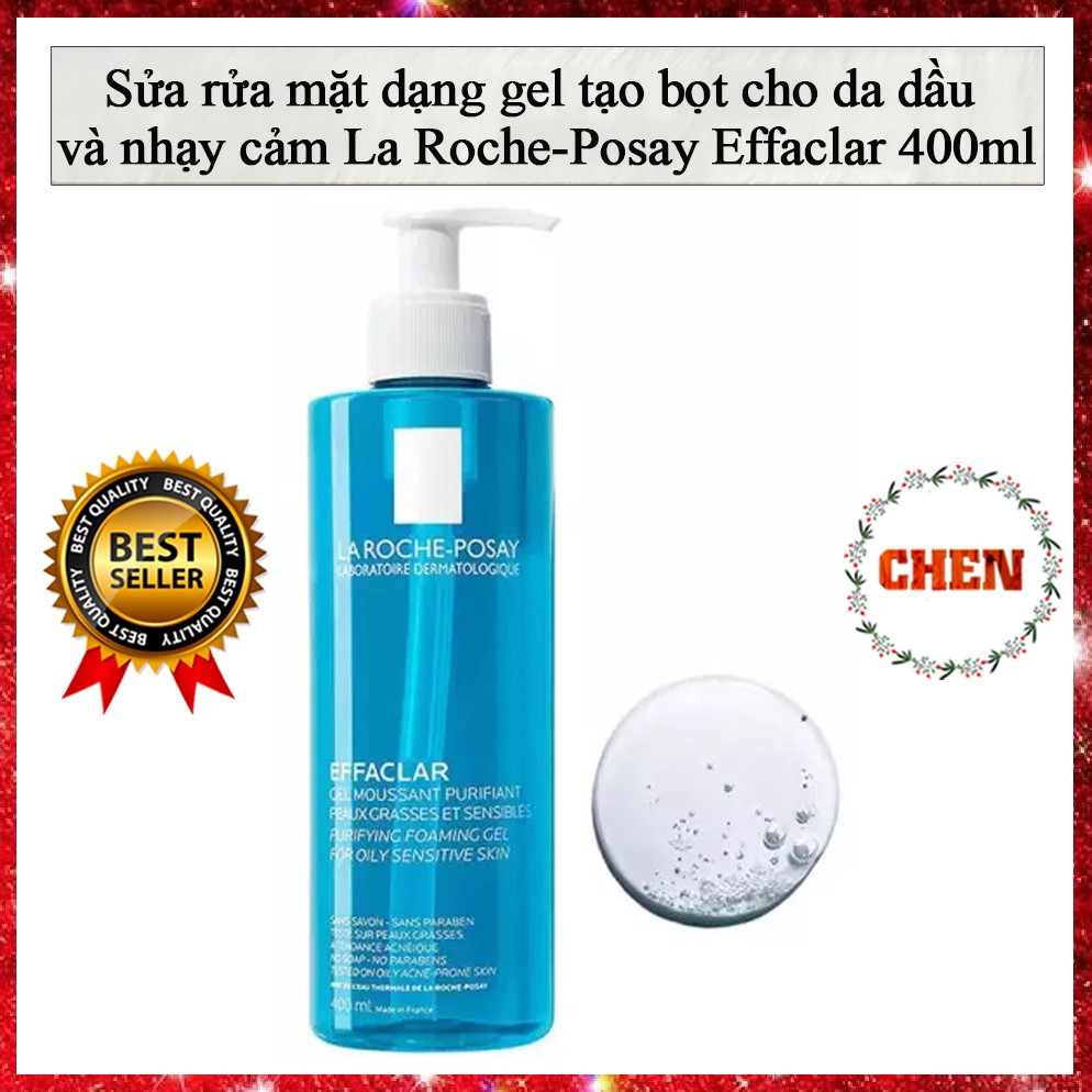 Sửa rửa mặt dạng gel tạo bọt cho da dầu và nhạy cảm La Roche-Posay Effaclar 400ml