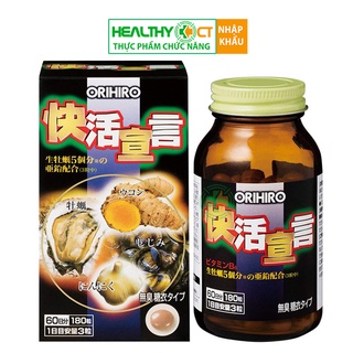 Tinh Chất Hàu Nghệ Tỏi Orihiro, Hỗ Trợ Tăng Cường Sinh Lý Hộp 180 Viên (Nhập Khẩu Nhật Bản)