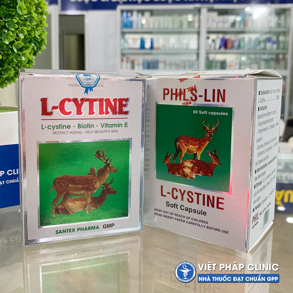 Viên uống giảm sạm da, tàn nhang, mề đay, chống lão hóa L-CYSTINE/ PHILS-LIN L-CYTINE