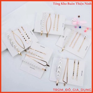 Set Kẹp Tóc Ngọc Trai 4 Chiếc