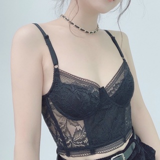 Áo corset ren có gọng phong cách croptop