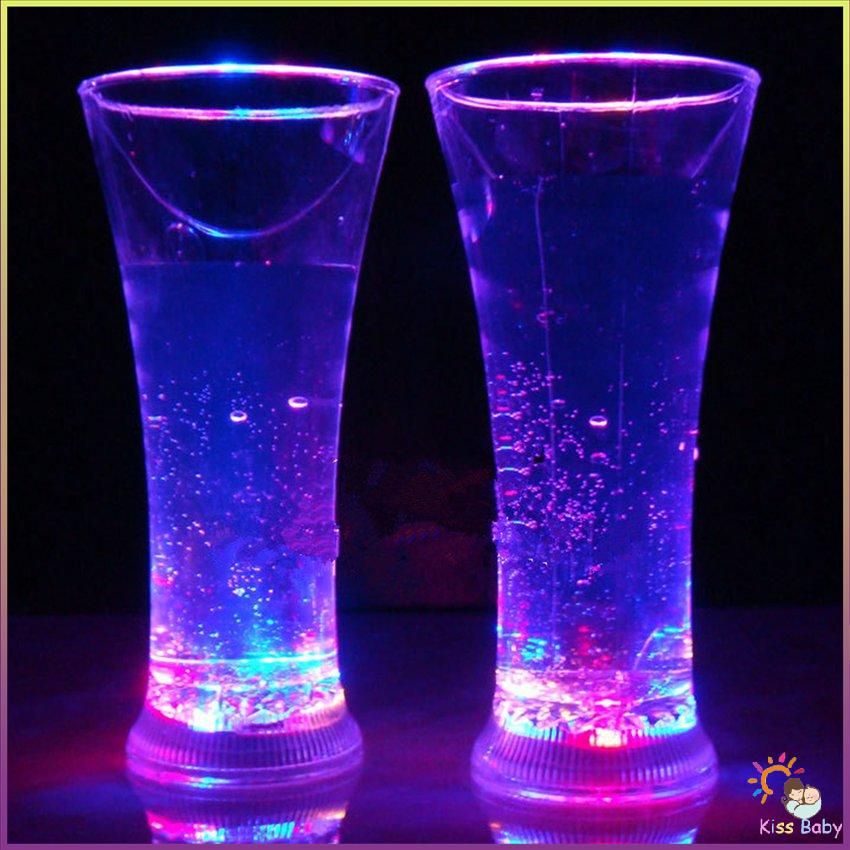Chén phát sáng LED đầy màu sắc Chớp nước Đèn cảm ứng Nước uống Ly rượu [9/8]