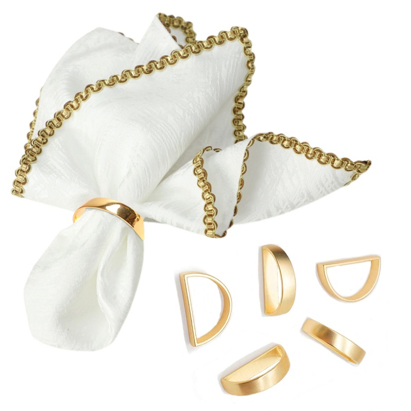 Set 1 / 6 Vòng Kẹp Khăn Ăn Trang Trí Bàn Ăn Gia Đình