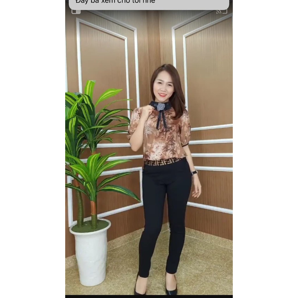 Áo Sơ Mi 3D Tay Lỡ Cổ Đính Nơ