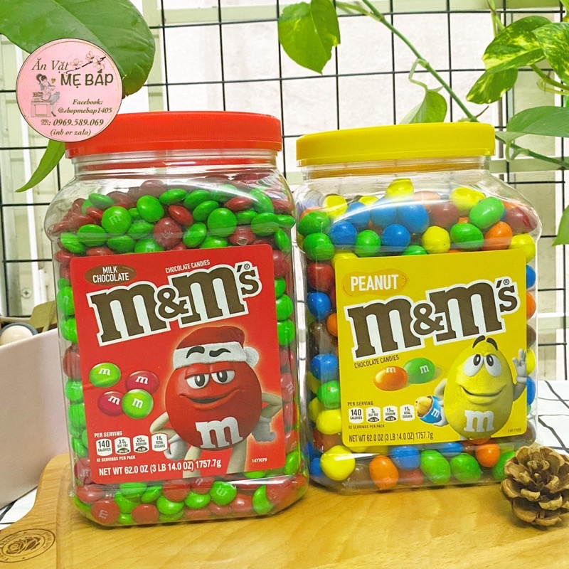 Chia Lẻ 250g Kẹo Socola M&M Mỹ - Vị Đậu Phộng và Vị Truyền Thống - Shop Mẹ Bap [Date 11/2022]