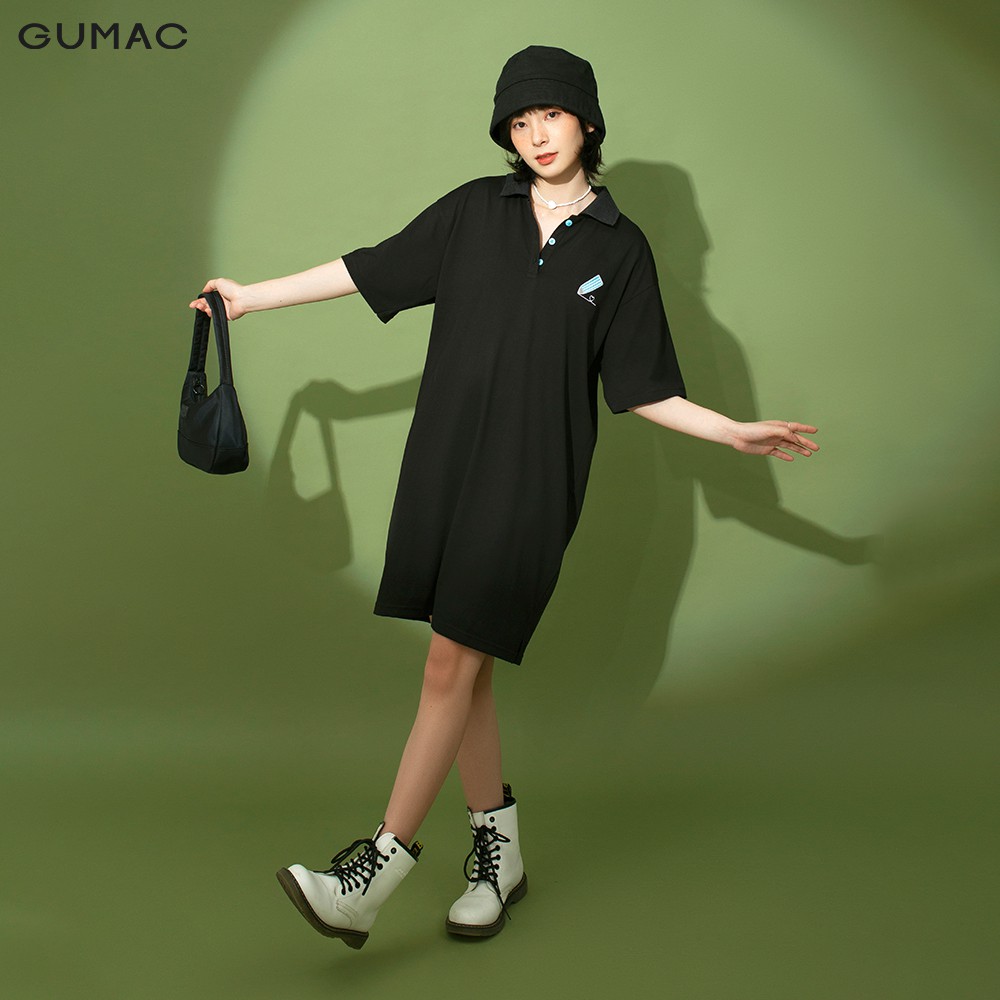 Đầm suông nữ thun GUMAC thêu họa tiết đủ màu đủ size mới DB197 | BigBuy360 - bigbuy360.vn