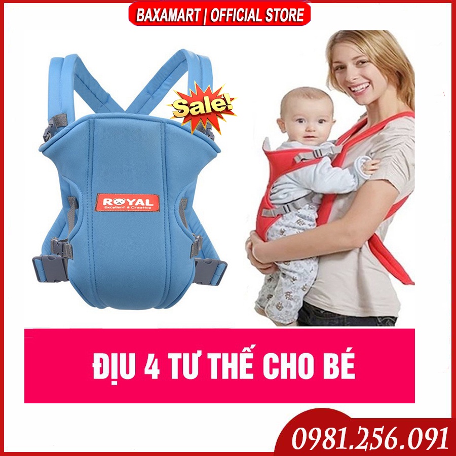 Địu Em Bé Cao Cấp 4 Tư Thế Chống Gù Lưng An Toàn Khi Đi Xe Máy
