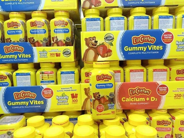 Kẹo dẻo gấu L'il Critters Gummy Vites- Complete Multivitamin Maika Úc Mỹ