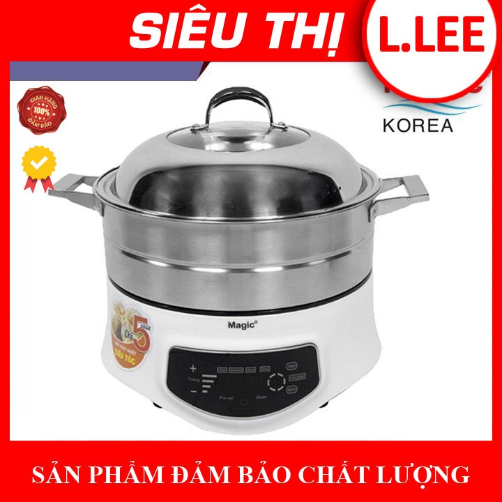 Nồi Hấp Thủy Nhiệt Magic Korea A67 6 Lít Công Suất 1500W hấp thịt, rau, củ quả, cá, trứng, hải sản....Bảo Hành 12 tháng