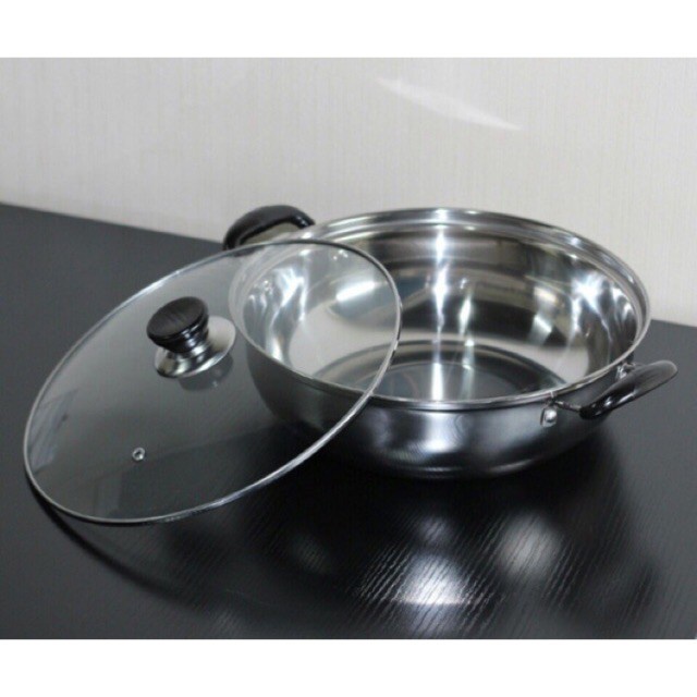Nồi lẩu nắp kính 28cm Cleverhome