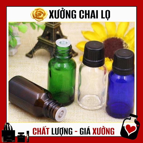 Lọ Chiết Serum ❤ TOP GIÁ RẺ ❤ [5ml,10ml] Lọ đựng tinh dầu thủy tinh nắp vặn đen nhỏ giọt chiết serum, phụ kiện du lịch