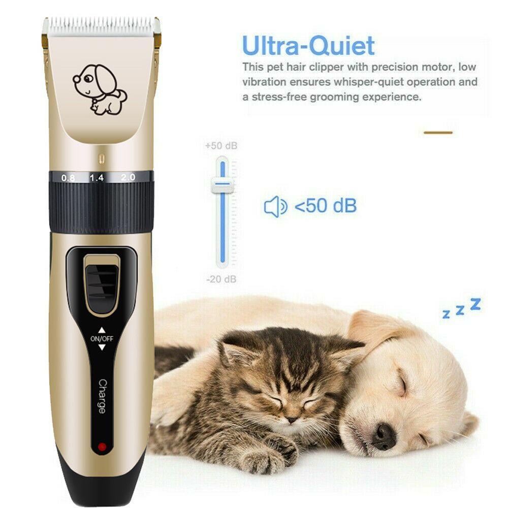 Tông Đơ Cắt Tóc Cho Thú Cưng Không Dây Sạc USB Tiếng Ồn Thấp