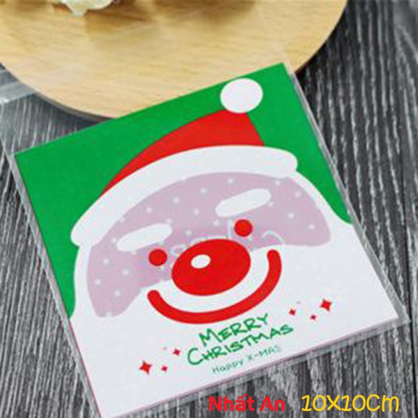 Túi dán Noel 10x10cm (Mẫu 11) - 100 cái