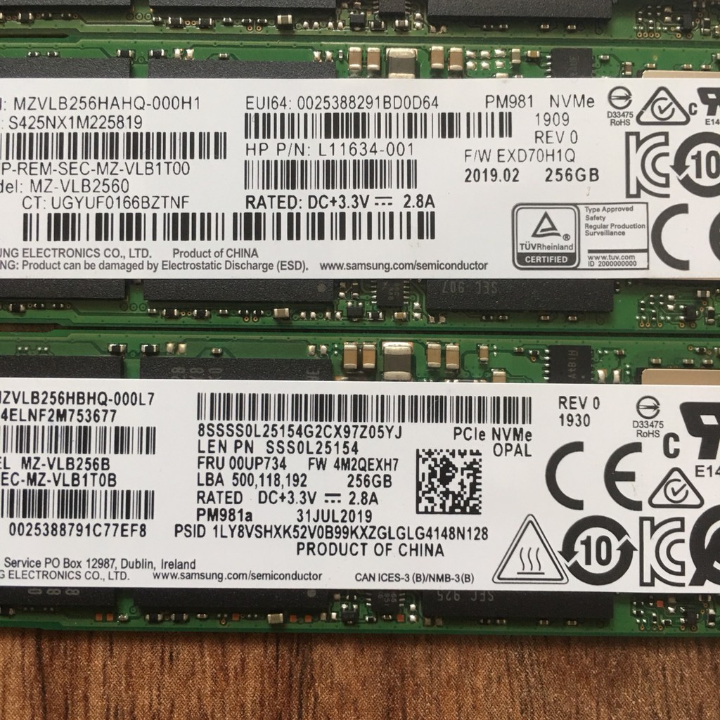 Ổ Cứng SSD M.2 2280 Samsung PCle 256Gb PM981 NVMe