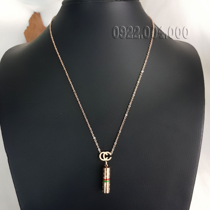 Dây chuyền mặt trụ GC, dây chuyền nữ, dây chuyền titan mặt trụ