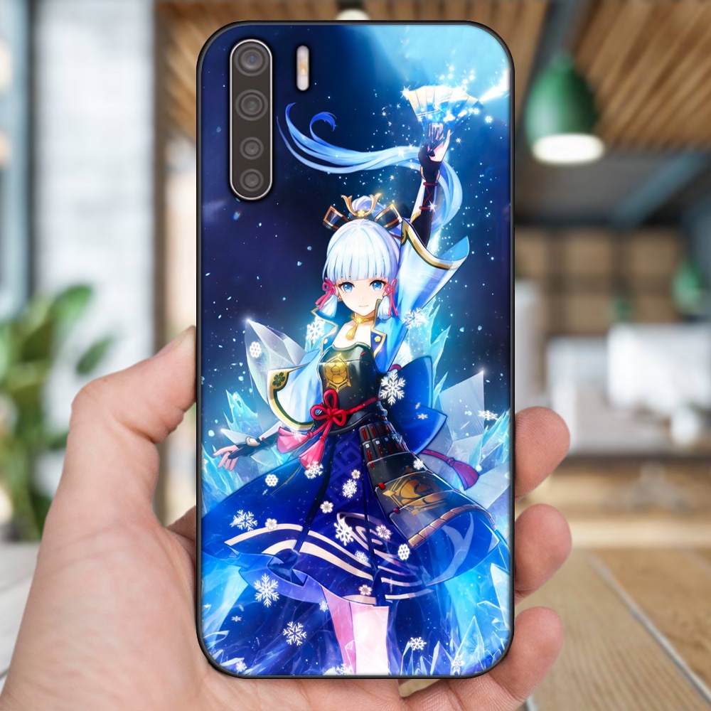Ốp lưng Oppo A91, Reno 3 viền đen in hình Ayaka Genshin Impact