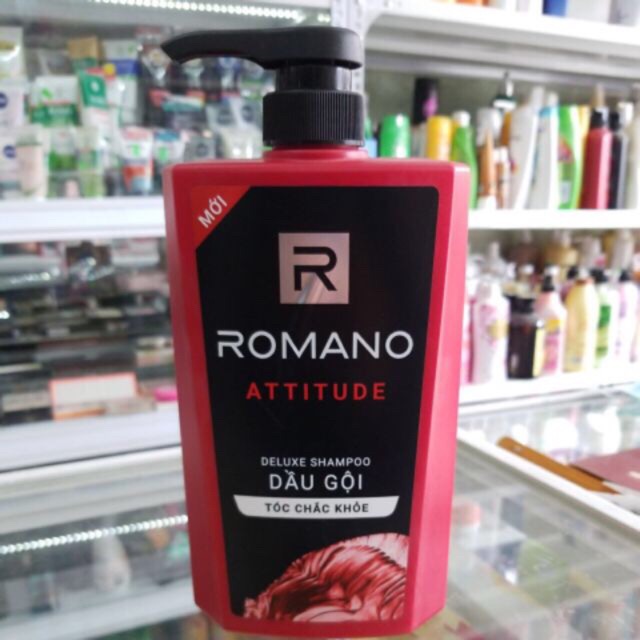 ( chính hãng ) Dầu Gội Romano Attitide 650G màu đỏ
