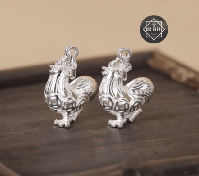 Charm bạc - Gà tài lộc - MH024