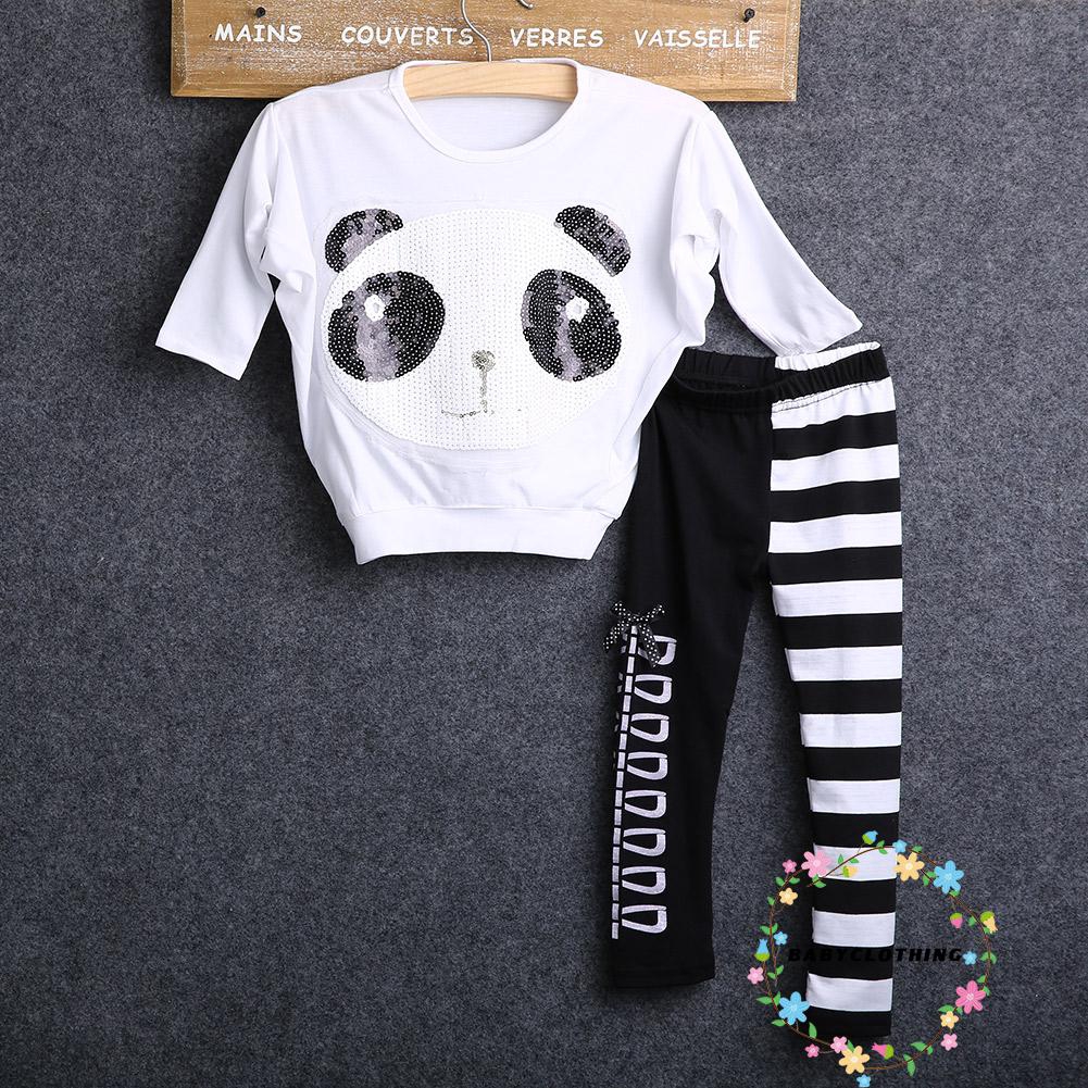 Bộ áo tay dài có nón hoodie + quần Legging kẻ sọc cho bé gái