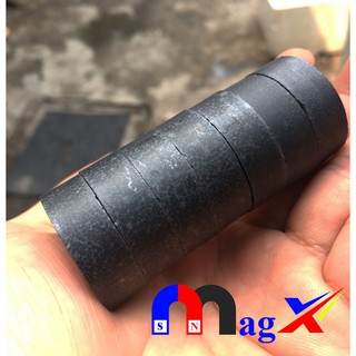 Nam Châm Ferrite Ø 30x10 - Nam Châm Đen Y30 - Bộ 5 Viên
