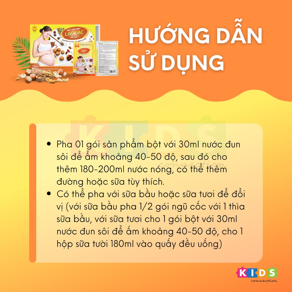 Ngũ cốc bầu Lạc Lạc Plus 37 loại hạt cao cấp cung cấp đầy đủ vitamin và khoáng chất (hộp 30 gói/600g)