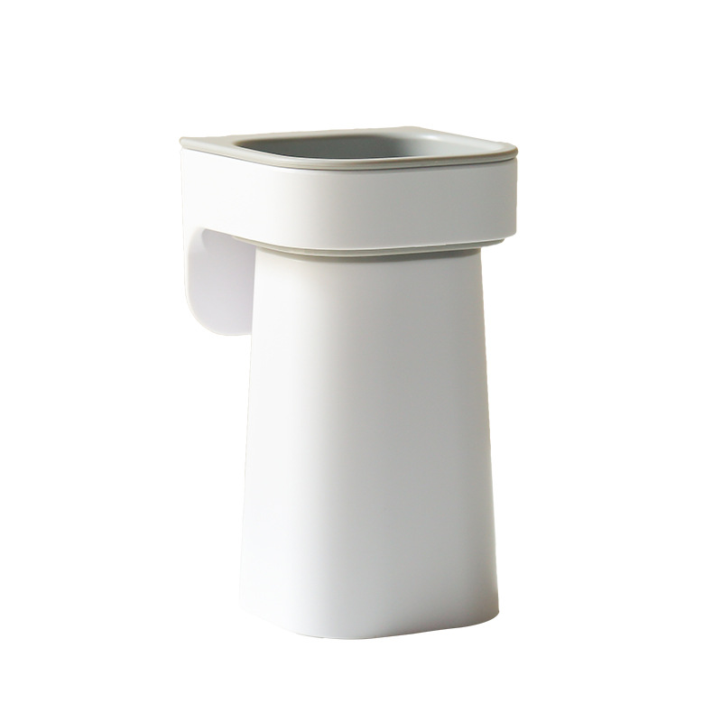 Giá Đỡ Bàn Chải Đánh Răng/ Cốc Súc Miệng Hai Đầu Hít Nam Châm Gắn Tường Không Đục Lỗ Dành Cho Cặp Đôi/ Phòng Tắm