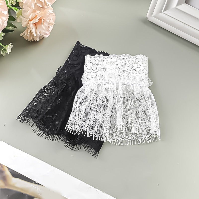 Brroa Tay Áo Lưới Ren Giả Xếp Ly Rỗng Tay Áo Có Thể Tháo Rời Cho Nữ Slee