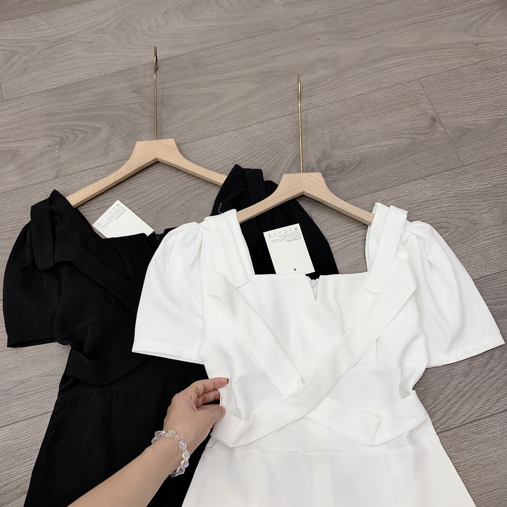 Đầm Thiết Kế Cổ Vuông Xẻ Ngực Cao Cấp | BigBuy360 - bigbuy360.vn