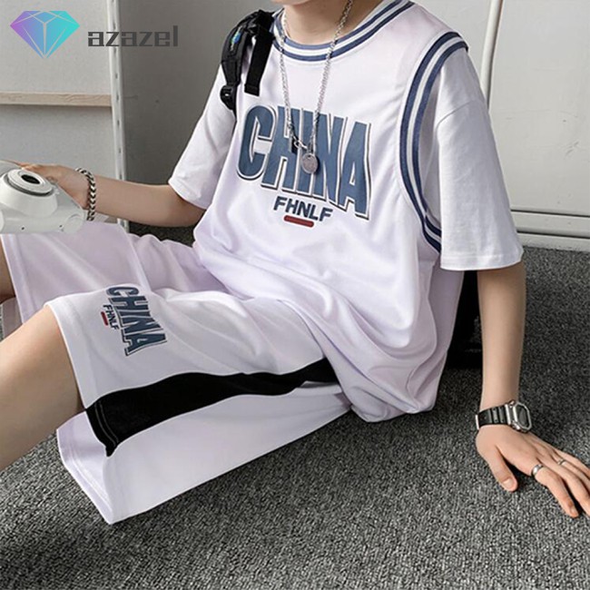 【Men's Fashion】Set Đồ Bóng Rổ Ngắn Tay 2 Món Thời Trang Nam Tính