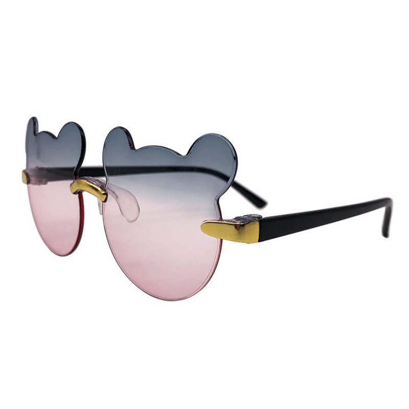 (KIQI-FASHION) COD Kính mát hình gấu dễ thương chống tia uv400 phong cách Hàn Quốc cho bé