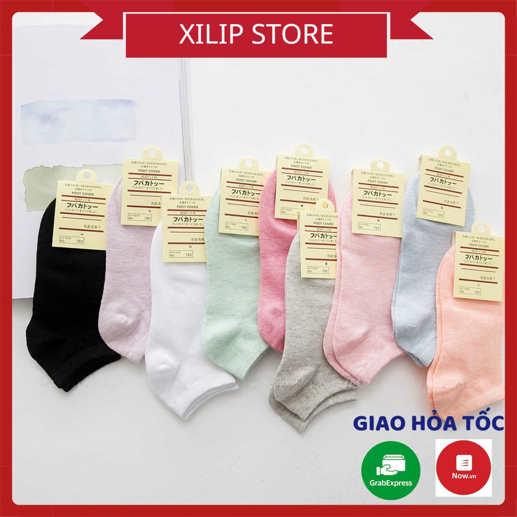 Tất Nữ TẶNG QUÀ Tất Nữ Cổ Ngắn Trơn nhiều màu đơn giản nhẹ nhàng Tất Nữ xinh xắn phối đồ Vintage Hàn Quốc mã C2