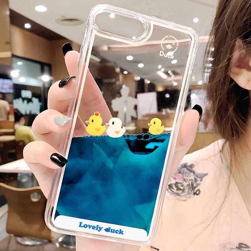 Ốp lưng Iphone 7/8 plus hoạt hình chú vịt bơi đáng yêu độc đáo trẻ trung