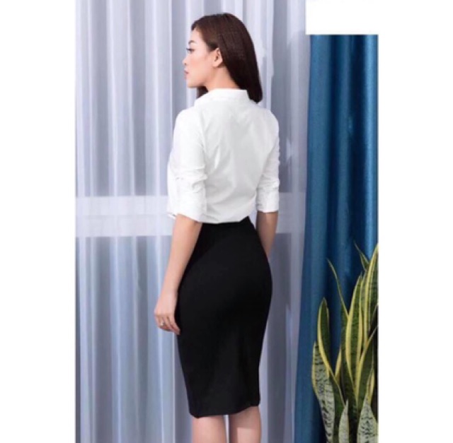 [Hàng xuất dư] Chân váy đen bút chì công sở vnxk chất Umi hàn co giãn (size S M L) | BigBuy360 - bigbuy360.vn